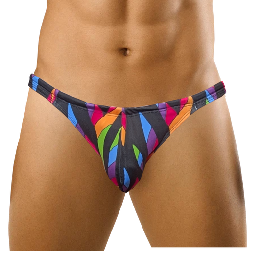 Prismatic Flame Swim Thong
