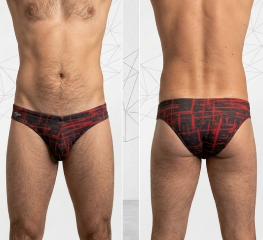 Crimson Drip Swim Bikini