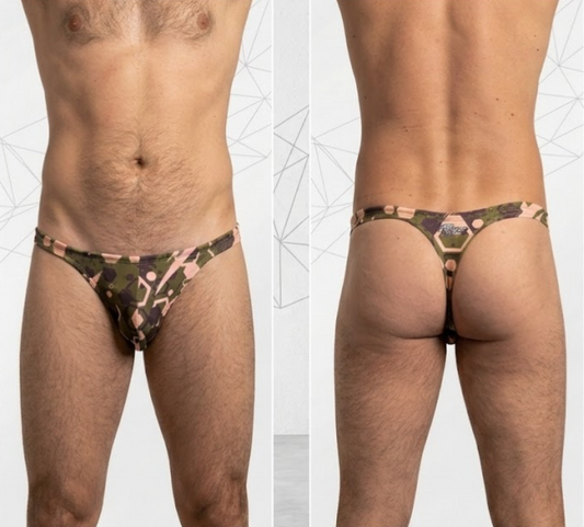 Phantom Grid Swim Thong